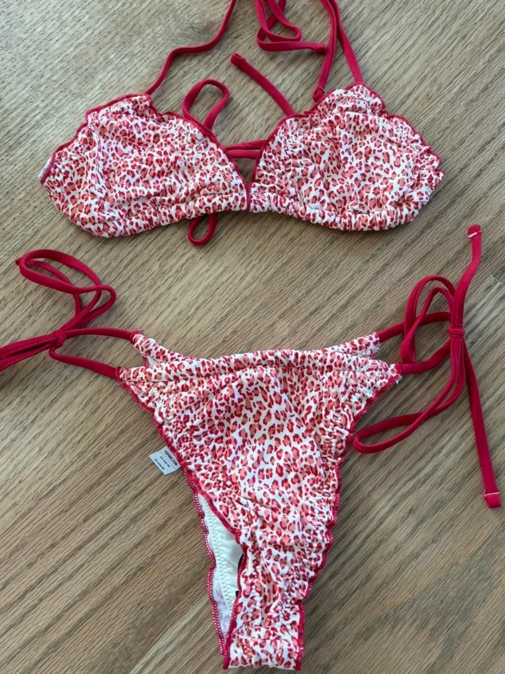 Frankie’s bikinis set red leopard